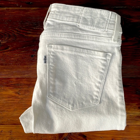 Levi Strauss 711 White Skinny Jeans - Picture 1 of 4